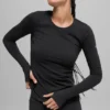 Airbrush Winter Warm Nocturne met lange mouwen - Zwart