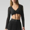 Airlift Mesh Divine beha met lange mouwen - Zwart