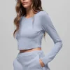 Alosoft Crop Finesse met lange mouwen - Winter Frost