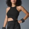 Alosoft geribbelde Revelation-tanktop – Zwart