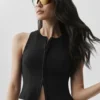 Alosoft Level up Full Zip Top - Zwart