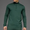 Conquer 1/4 Zip Reform met lange mouwen - Clover Green