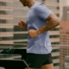 Conquer Reform T-shirt met ronde hals en korte mouwen - Provence Blue Heather