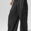 Doorschijnende Game Time-leggings met wijde pijpen - Zwart