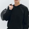 Field sweatshirt met ronde hals - Zwart