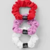 Fresh Mini-scrunchie 3-pack - Felrood/Snoephartroze/Wit