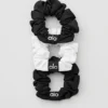 Fresh Mini Scrunchie (3-pack) - Zwart/Wit
