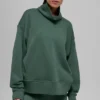 Hazy trui met staande kraag - Clover Green