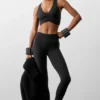 High-Waist Airbrush Legging – Zwart
