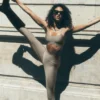 High-Waist Airlift Legging - Licht cacao