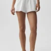 Katoenen High-Waist Real Deal-korte broek - Wit