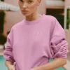 Korte Accolade-trui met ronde hals - Candy Heart-roze