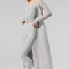 Lange, doorschijnende kasjmier vest - Athletic Heather Grey