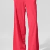 Luchtige broek met wijde pijpen (lang) - Candy Red