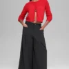 Main Act broek met wijde pijpen - Zwart