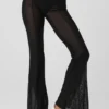 Mesh High-Waist Flicker-broek - Zwart