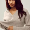 Northstar-polo van kasjmier - Oat Heather