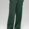 Scholar Knit High-Waist cargo broek - Clover Green