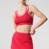 Tennis Club trui met beha – Candy Red/Wit