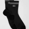 Unisex halfhoge prestatiesok - Zwart