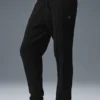 Winter Bliss-broek met kabelpatroon - Zwart