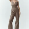 Wool Blend Bunny Slope Bib - Alpine Cocoa Heather