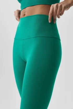 16″ High-Waist Airbrush-capri – Emerald Isle