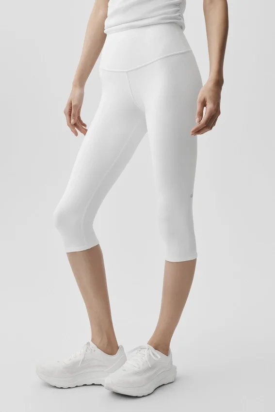 16" High-Waist Airbrush-capri - Wit