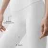 16" High-Waist Airbrush-capri - Wit