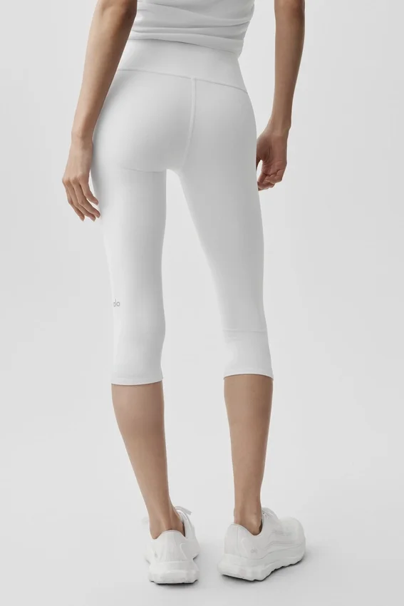 16" High-Waist Airbrush-capri - Wit