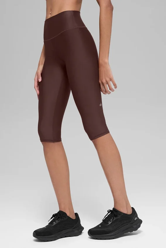 16'' High-Waist Airlift-capri – Brownstone