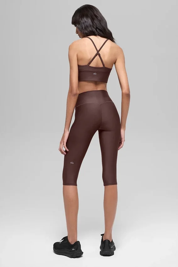 16'' High-Waist Airlift-capri – Brownstone
