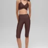 16'' High-Waist Airlift-capri – Brownstone