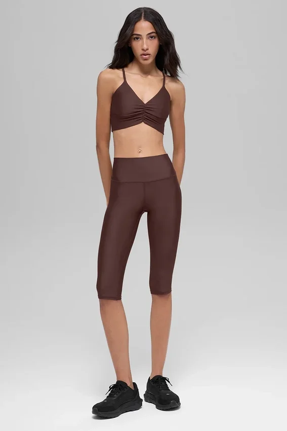 16'' High-Waist Airlift-capri – Brownstone