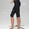16'' High-Waist Airlift-capri - Zwart