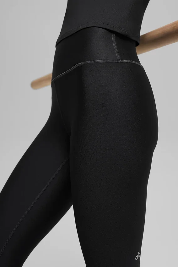 16'' High-Waist Airlift-capri - Zwart