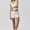 2" Alo Softsculpt korte broek met middelhoge taille - Wit
