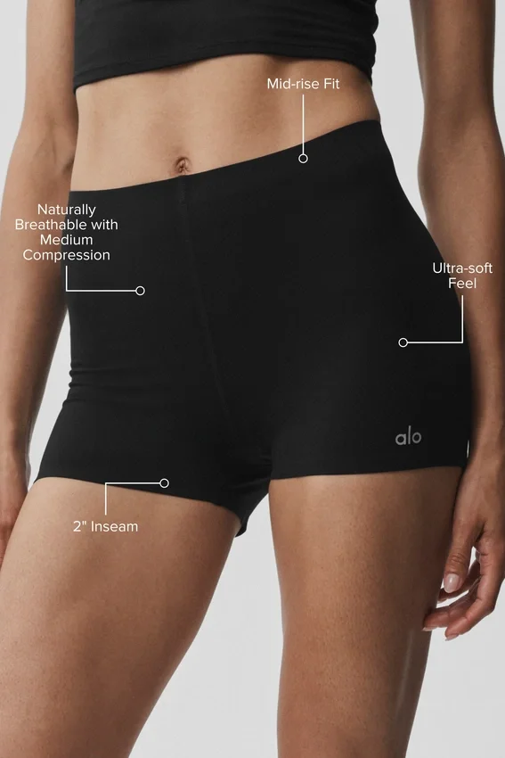 2" Alo Softsculpt Mid-Rise Korte broek - Zwart