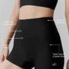 3" Airlift High-Waist Sleek Korte broek - Zwart