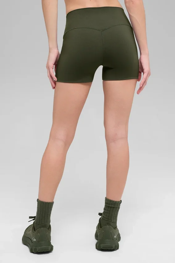 3" Alo Softsculpt High-Waist Precision-korte broek - Olijfgroen