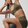 3" Alo Softsculpt High-Waist Precision-korte broek - Olive Tree