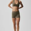 3" Alo Softsculpt High-Waist Precision-korte broek - Olive Tree