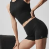 3" Alosoft High-Waist Carefree-korte broek - Zwart