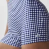 3" High-Waist Airlift Gingham strakke korte broek - Navy Gingham