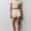 3" High-Waist Alosoft Carefree Short - Oatmeal Heather