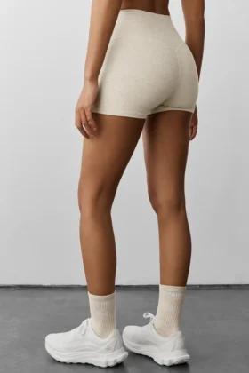 3″ High-Waist Alosoft Carefree Short – Oatmeal Heather