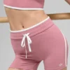 4" Airbrush Race Pace-korte broek met High-Waist – Pink Wild Rose/White