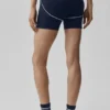 4" High-Waist Airbrush Heart Throb korte broek - Navy/Wit