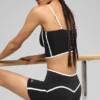 4" High-Waist Airbrush Race Pace-korte broek - Zwart/Wit