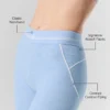 4” High-Waist Alosoft Heart Throb Short - Seashell Blue Heather/White